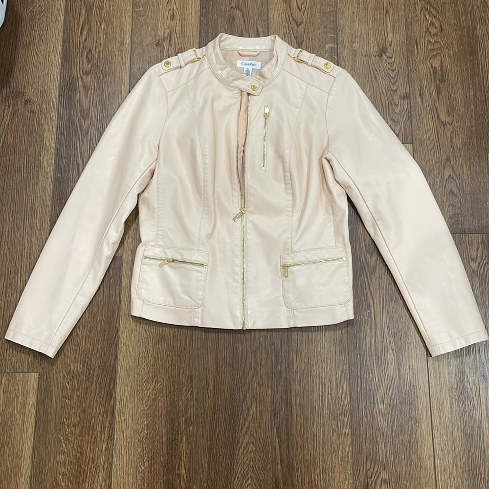 Calvin Klein Faux Leather Jacket - Picture 3 of 8